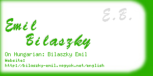 emil bilaszky business card